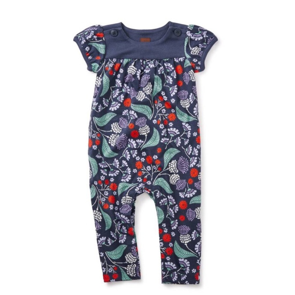 Tea Collection Thistle Button Romper